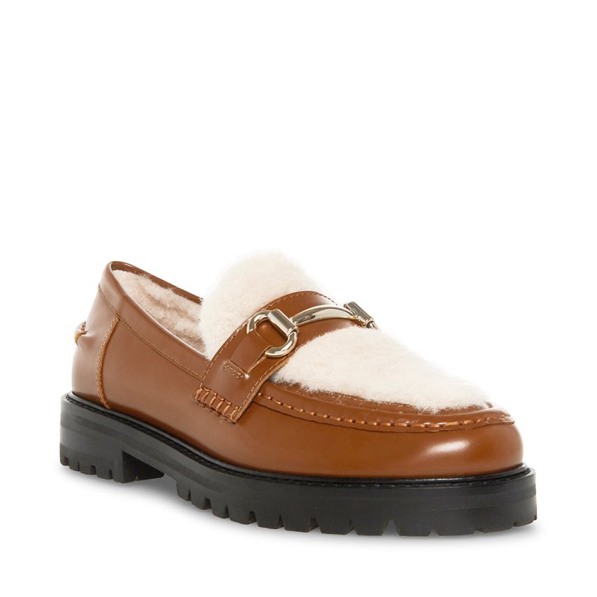 Loafers Steve Madden Marianna Cuero Mujer Marrones | ES WS6E20